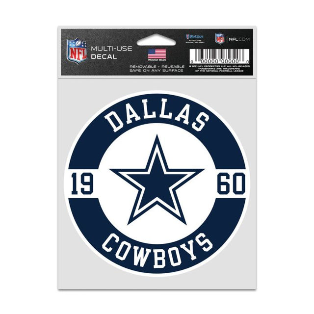 Calcomanías para fanáticos con parches de los Dallas Cowboys de 3,75" x 5"