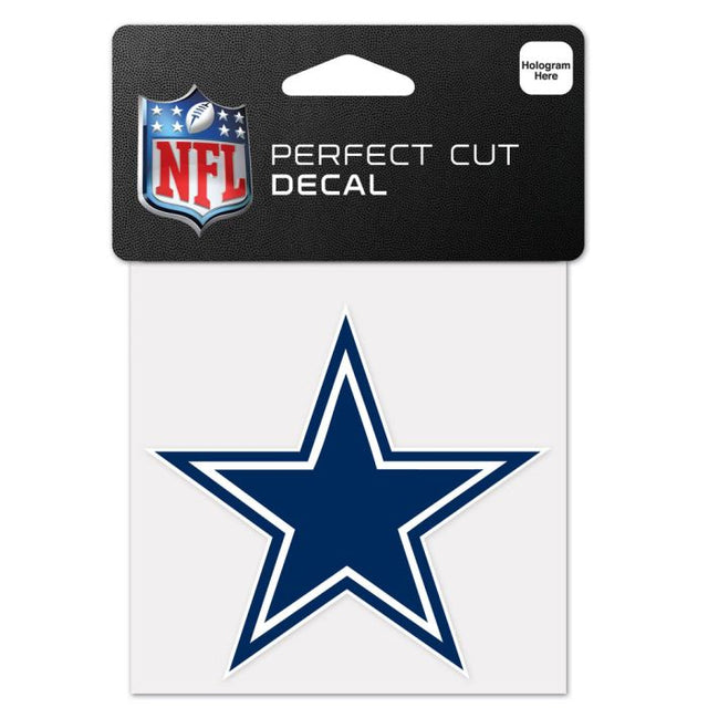 Calcomanía de color de corte perfecto de los Dallas Cowboys de 4" x 4"