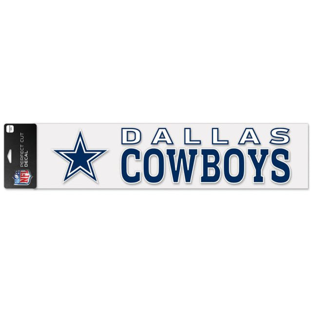 Calcomanías de corte perfecto de los Dallas Cowboys de 4" x 17"