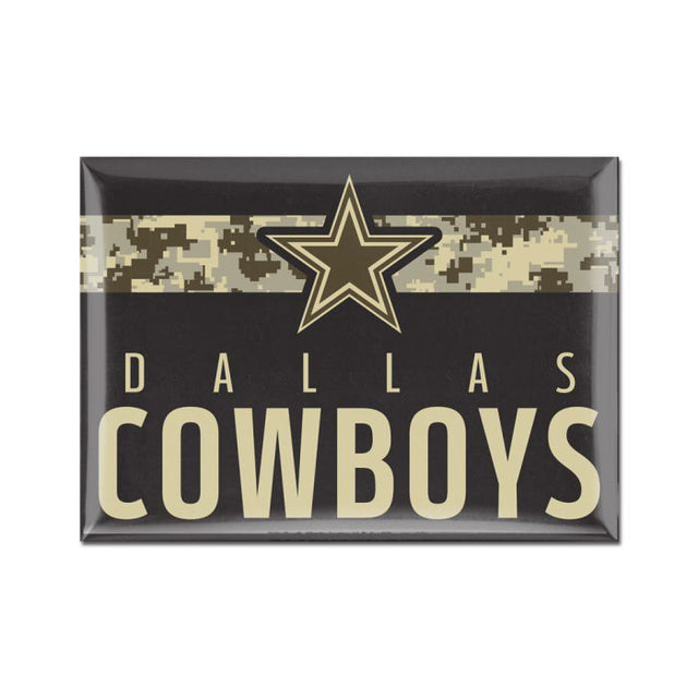 Imán de metal estándar de los Dallas Cowboys de 2,5" x 3,5"