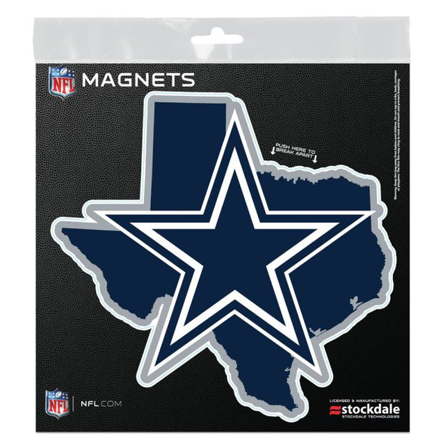 Imanes para exteriores del estado de los Dallas Cowboys, 6" x 6"