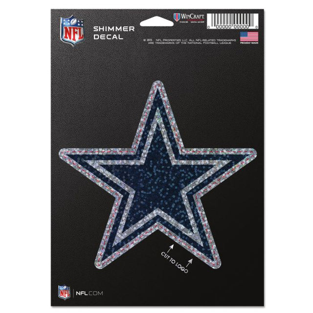 Calcomanías brillantes de los Dallas Cowboys de 5" x 7"