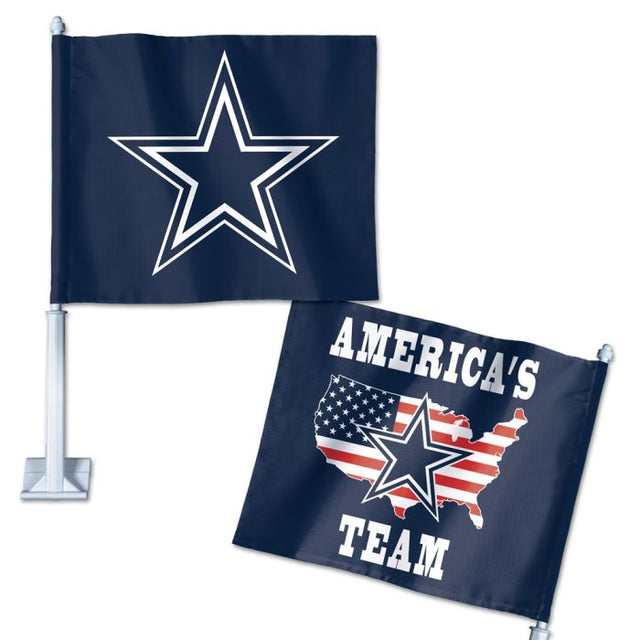 Bandera para auto con eslogan de los Dallas Cowboys, 11,75" x 14"