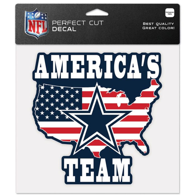 Dallas Cowboys Slogan Perfect Cut Color Decal 8" x 8"