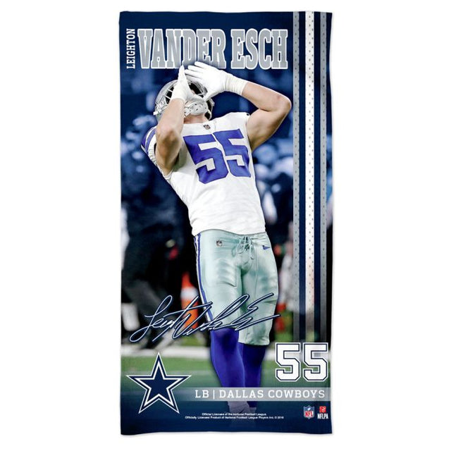 Toalla de playa Spectra de los Dallas Cowboys de 30" x 60" Leighton Vander Esch