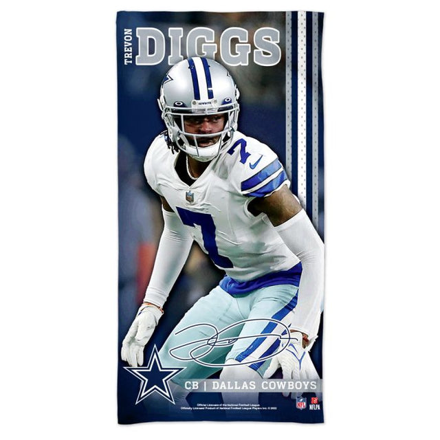 Toalla de playa Spectra de los Dallas Cowboys de 30" x 60" de Trevon Diggs