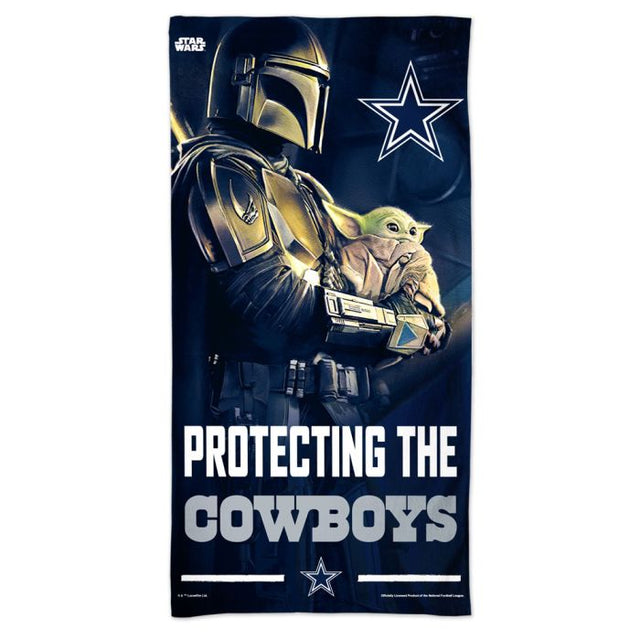 Toalla de playa Spectra de los Dallas Cowboys y Star Wars Mandalaorian de 30 x 60 pulgadas