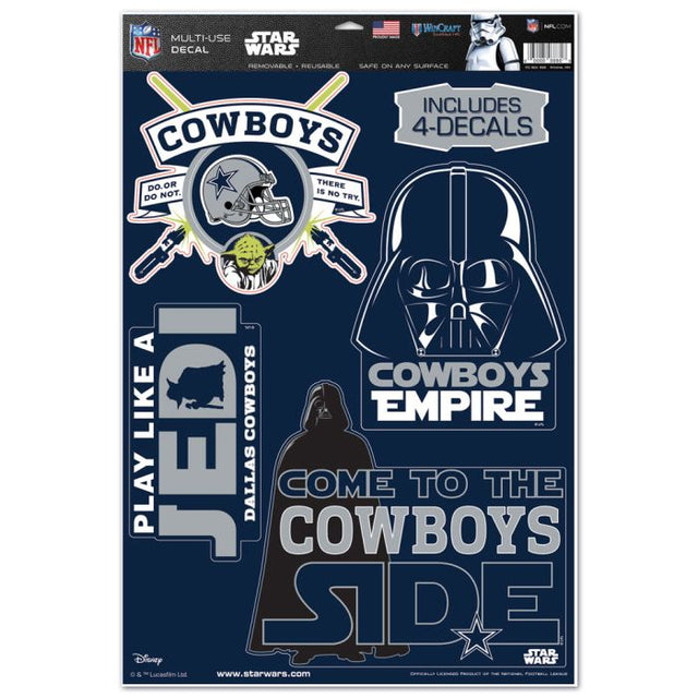 Calcomanía multiusos de Star Wars de los Dallas Cowboys, 11 x 17 pulgadas