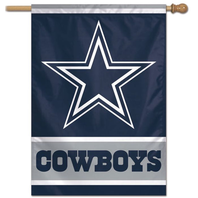 Bandera vertical de los Dallas Cowboys de 28" x 40"