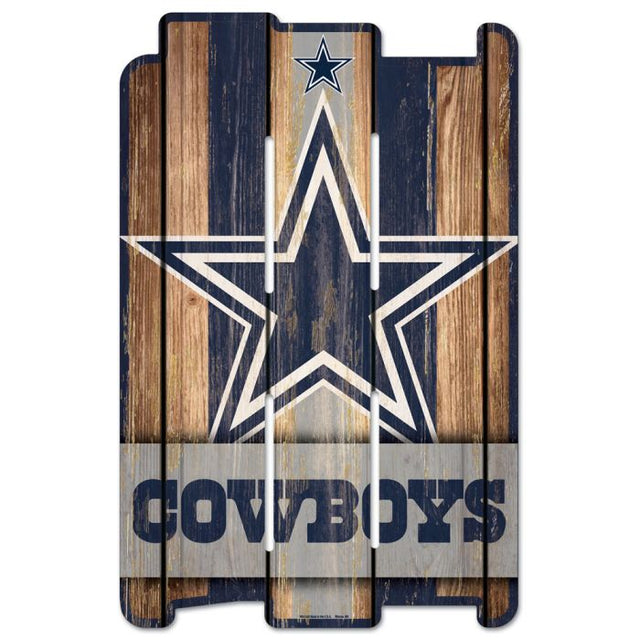 Letrero de madera para valla de los Dallas Cowboys