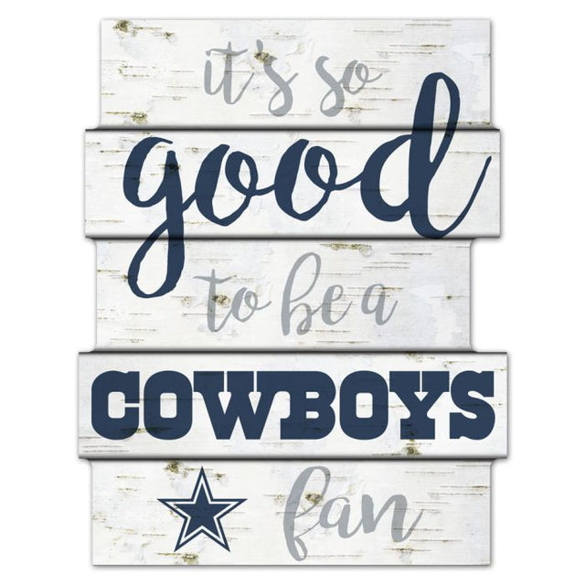 Letrero de madera de los Dallas Cowboys de 11" x 14"