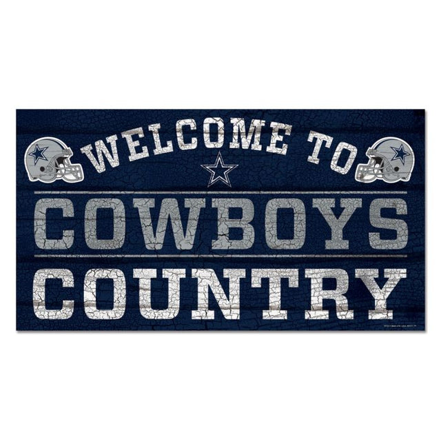 Letrero de madera de los Dallas Cowboys, 13" x 24", 1/4" de grosor