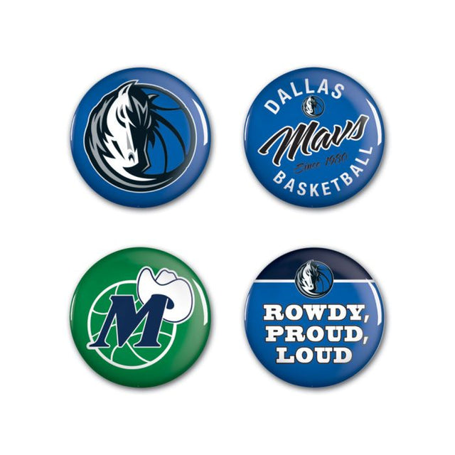 Dallas Mavericks Button 4 Pack 1 1/4" Rnd