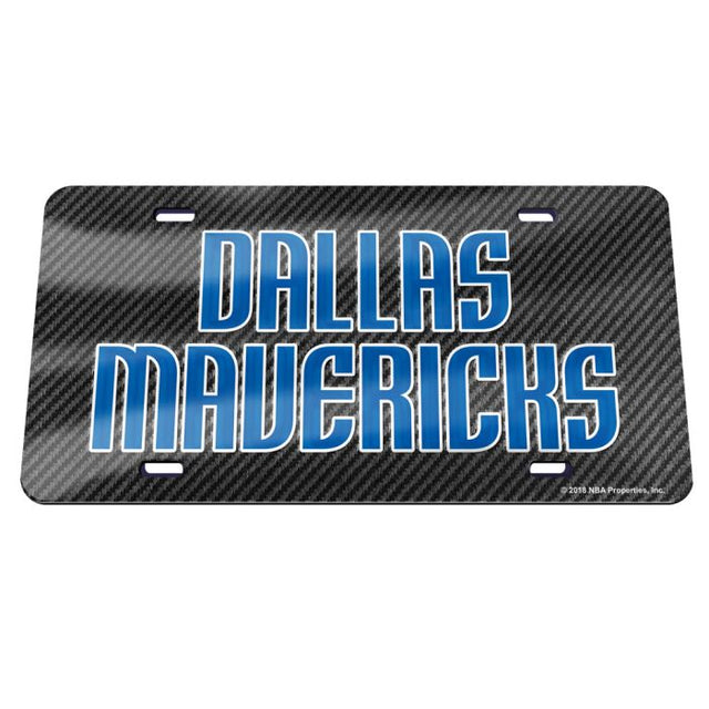 Matrícula acrílica especial CARBON de los Dallas Mavericks