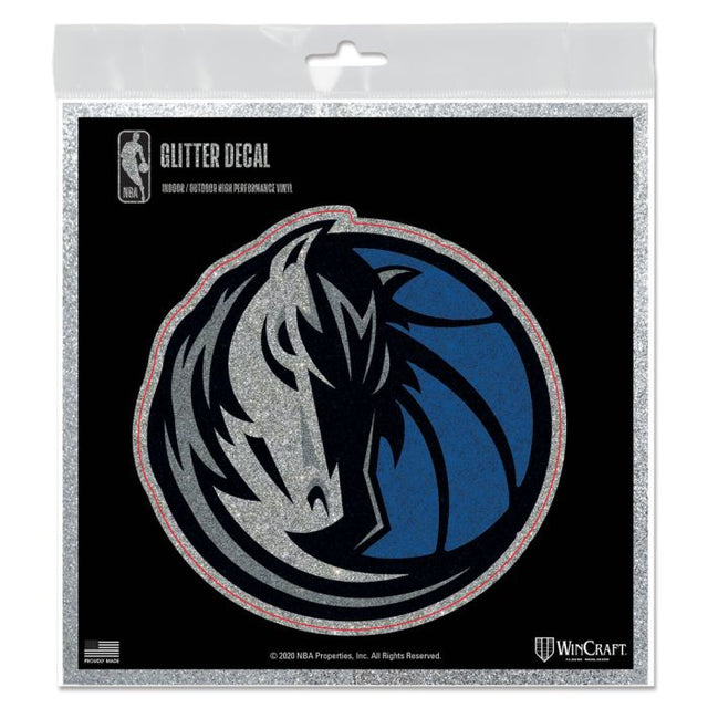 Dallas Mavericks Decal Glitter 6" x 6"