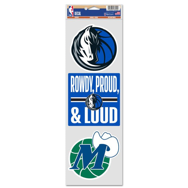 Dallas Mavericks Fan Decals 3.75" x 12"