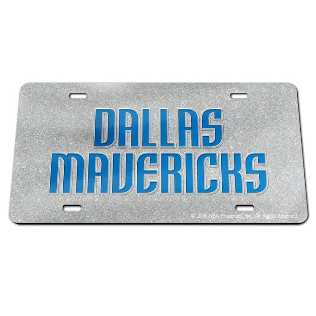 Placa de matrícula especial de acrílico con brillo de los Dallas Mavericks