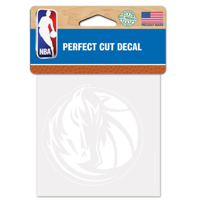 Dallas Mavericks Perfect Cut White Decal 4" x 4"