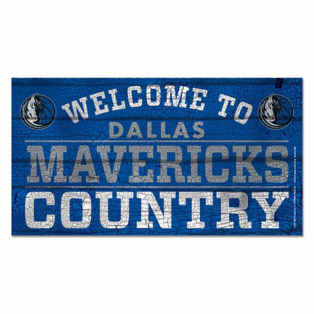 Dallas Mavericks Wood Sign 13"x24" 1/4" thick