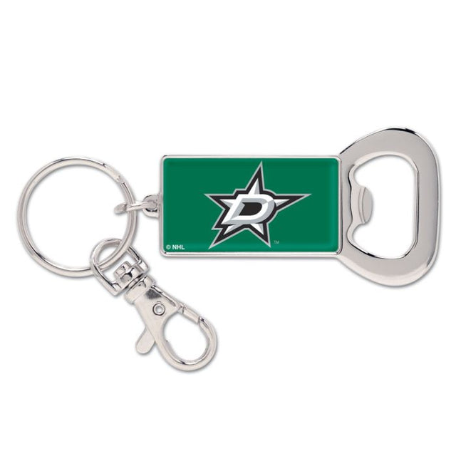 Llavero con abrebotellas rectangular de los Dallas Stars