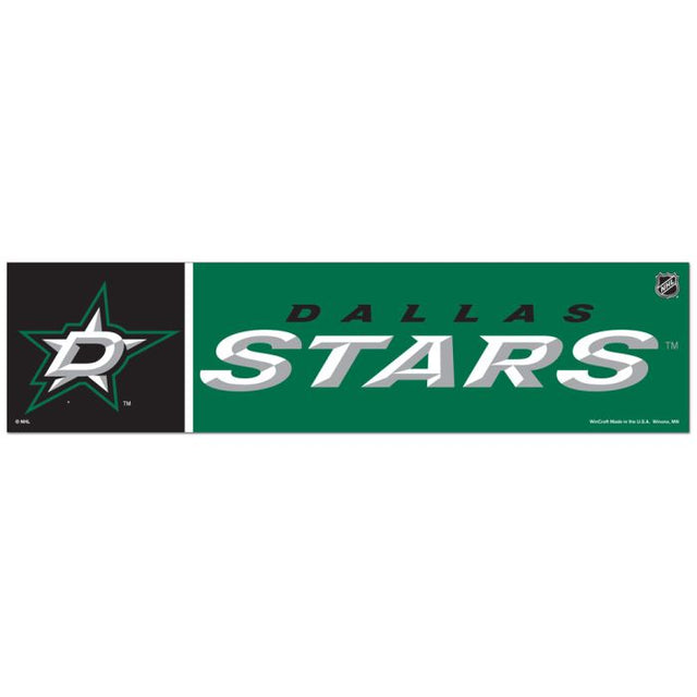 Tira de parachoques de los Dallas Stars de 3" x 12"