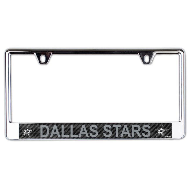 Dallas Stars CARBON Lic Plate Frame B/O Printed