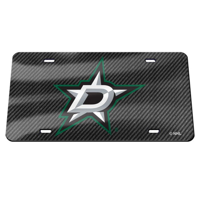 Dallas Stars CARBON Specialty Acrylic License Plate