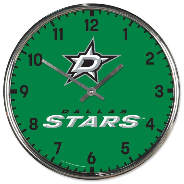 Dallas Stars Chrome Clock