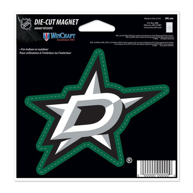 Imán troquelado de los Dallas Stars de 4,5" x 6"