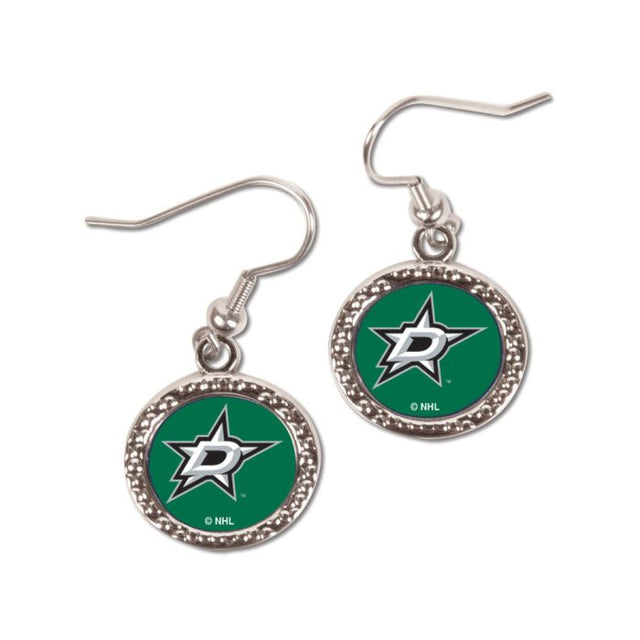 Pendientes de las Dallas Stars en cartulina redonda