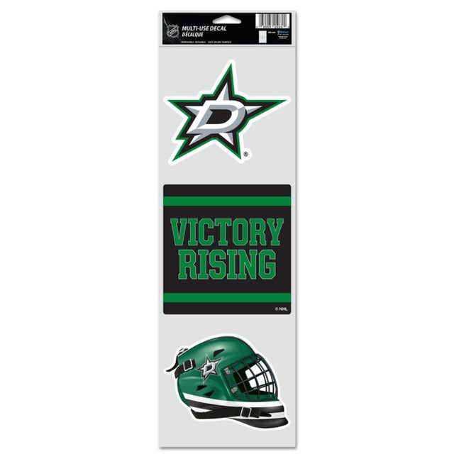 Calcomanías para fanáticos de los Dallas Stars de 3,75" x 12"