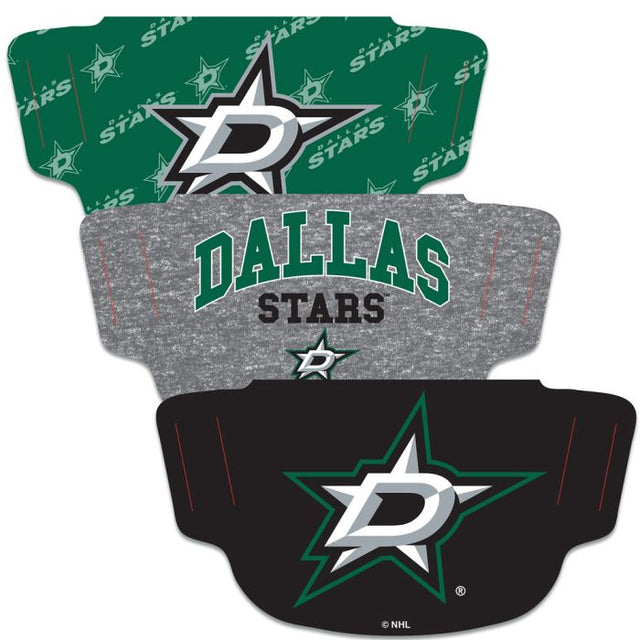 Dallas Stars Fan Mask Face Cover 3 Pack