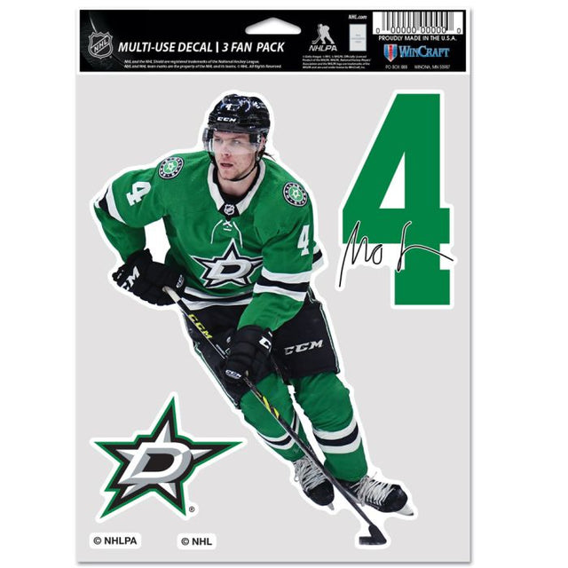 Paquete multiusos para 3 aficionados de los Dallas Stars Miro Heiskanen