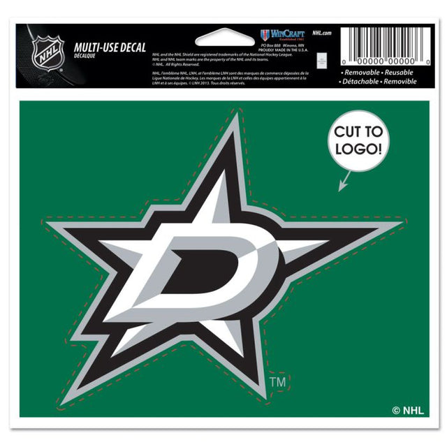 Calcomanía multiusos de los Dallas Stars: logotipo recortado de 5" x 6"