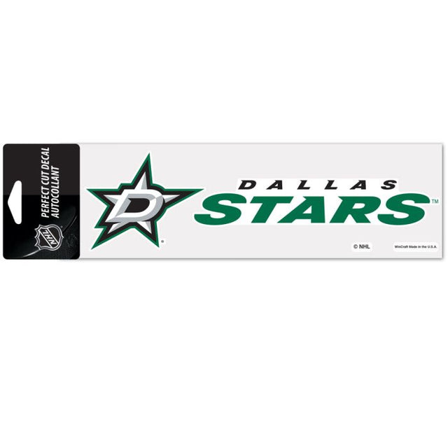 Calcomanías de corte perfecto de Dallas Stars de 3" x 10"