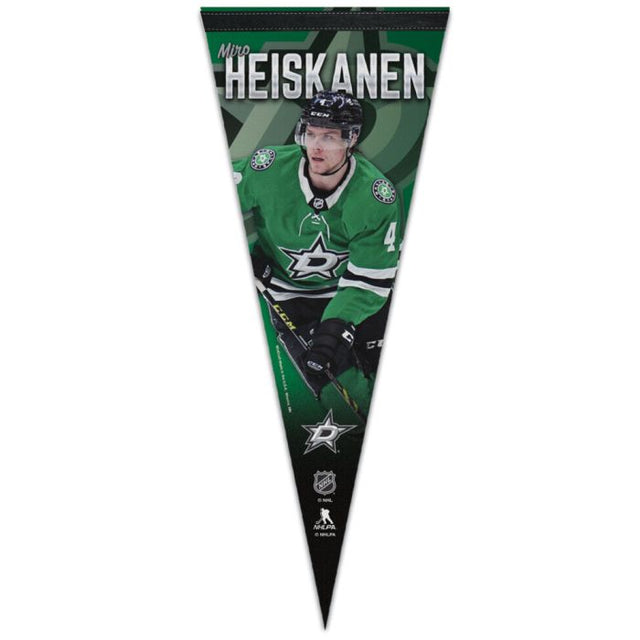 Banderín premium de los Dallas Stars de 12" x 30" de Miro Heiskanen