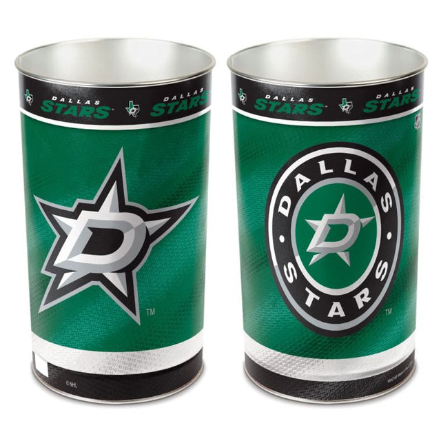 Dallas Stars Wastebasket - tapered 15"H