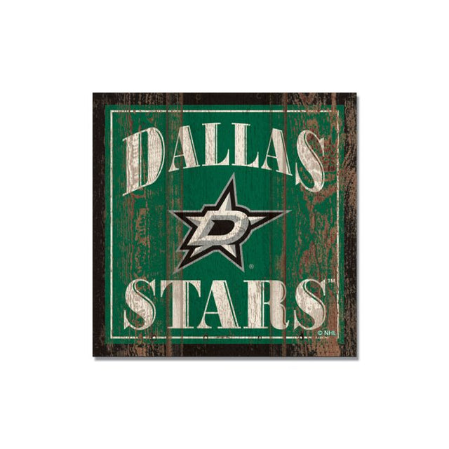 Dallas Stars Wooden Magnet 3" X 3"