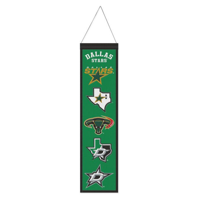 Bandera de lana de los Dallas Stars de 20 x 81 cm