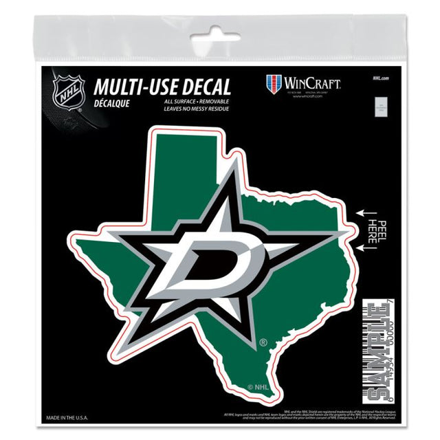 Dallas Stars state shape All Surface Decal 6" x 6"