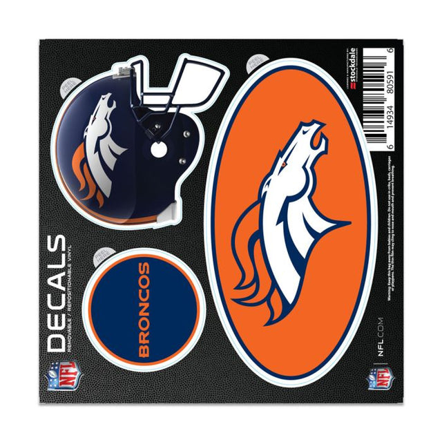 Calcomanía para todo tipo de superficies de los Denver Broncos, 6" x 6"