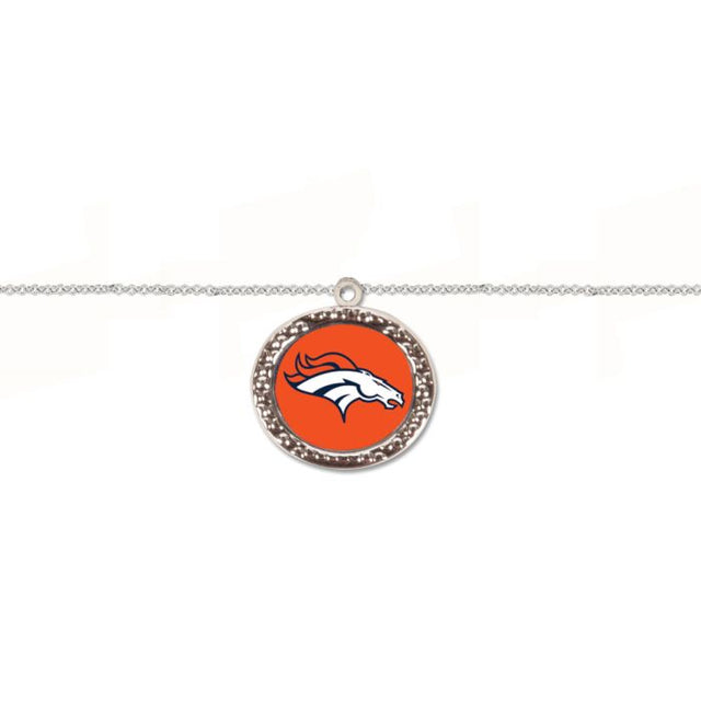 Pulsera de los Denver Broncos con dije de joyería en cartulina