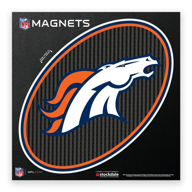 Imanes para exteriores de carbono de los Denver Broncos de 12" x 12"