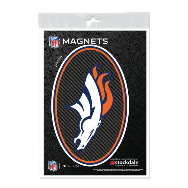 Imanes para exteriores de carbono de los Denver Broncos de 5" x 7"