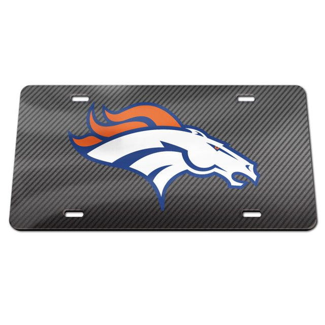 Placa de matrícula acrílica especial de los Denver Broncos CARBON