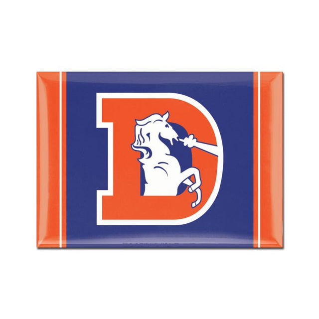 Denver Broncos / Classic Logo Retro Metal Magnet 2.5" x 3.5"