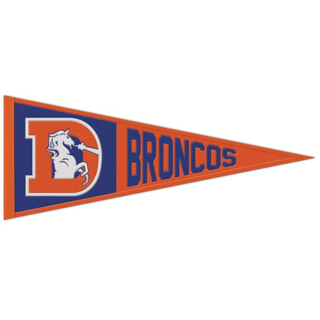 Banderín clásico de lana de los Denver Broncos de 13" x 32"