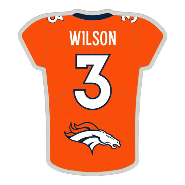 Tarjeta de joyería con pin de colección de los Denver Broncos, Russell Wilson