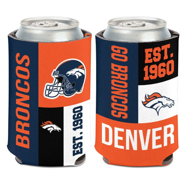 Enfriador de latas con bloques de color de los Denver Broncos, 12 oz.