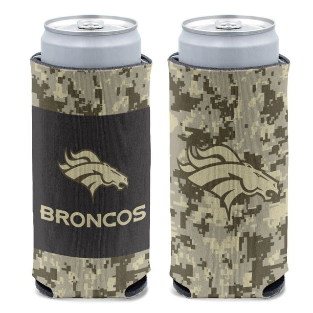 Enfriador de latas delgado de 12 oz con estampado DIGI CAMO de los Denver Broncos